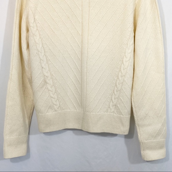 NWT Pendleton Ivory Merino Wool Knit Sweater Top - Picture 6 of 8